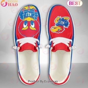NCAA Kansas Jayhawks Mascot Design Custom Name Hey Dude Shoes