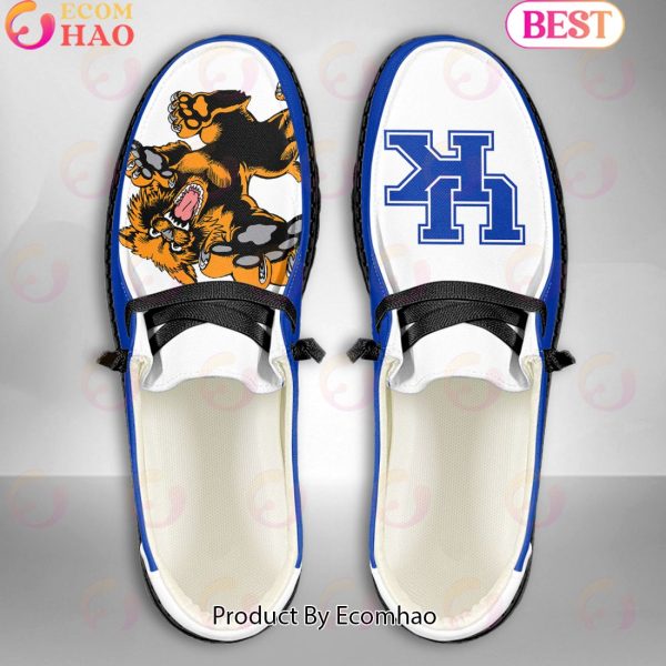 NCAA Kentucky Wildcats Mascot Design Custom Name Hey Dude Shoes