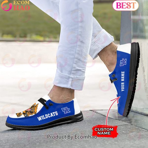 NCAA Kentucky Wildcats Mascot Design Custom Name Hey Dude Shoes