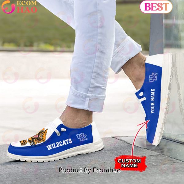 NCAA Kentucky Wildcats Mascot Design Custom Name Hey Dude Shoes