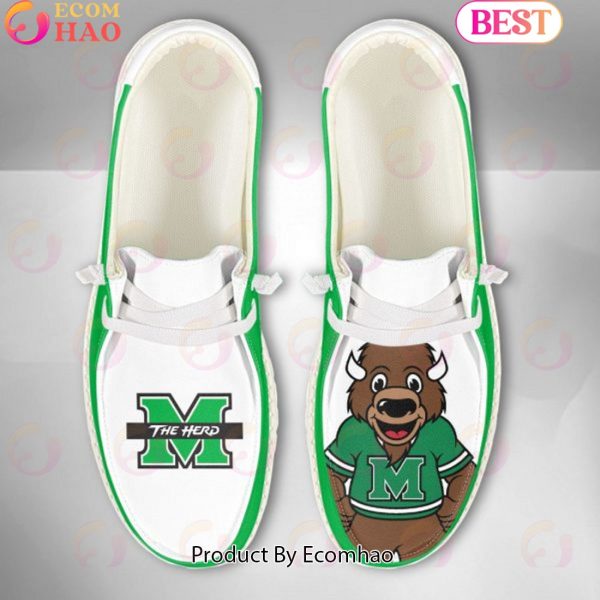 NCAA Marshall Thundering Herd Mascot Design Custom Name Hey Dude Shoes