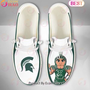 NCAA Michigan State Spartans Mascot Design Custom Name Hey Dude Shoes NCAA Michigan State Spartans Mascot Design Custom Name Hey Dude Shoes
