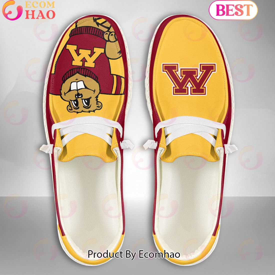 NCAA Minnesota Golden Gophers Mascot Design Custom Name Hey Dude Shoes