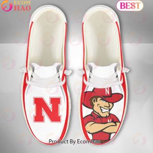 NCAA Nebraska Cornhuskers Mascot Design Custom Name Hey Dude Shoes