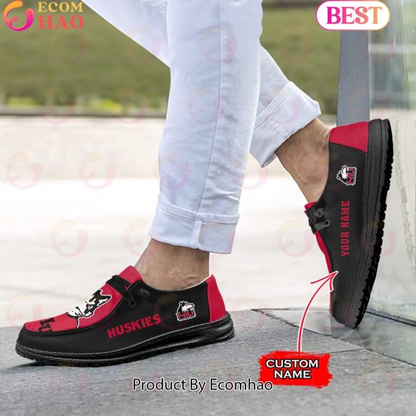 NCAA Northern Illinois Huskies Mascot Design Custom Name Hey Dude Shoes