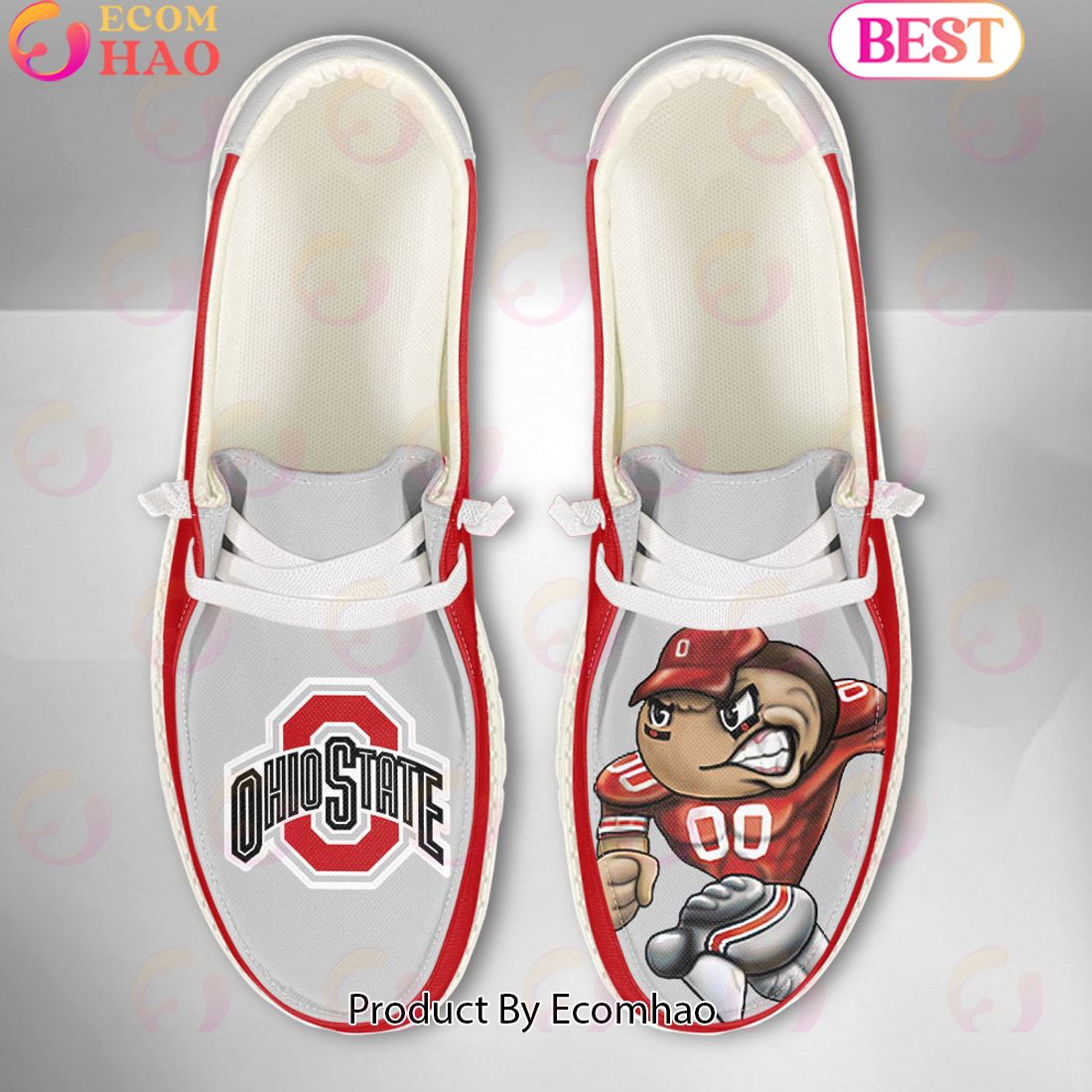 NCAA Ohio State Buckeyes Mascot Design Custom Name Hey Dude Shoes