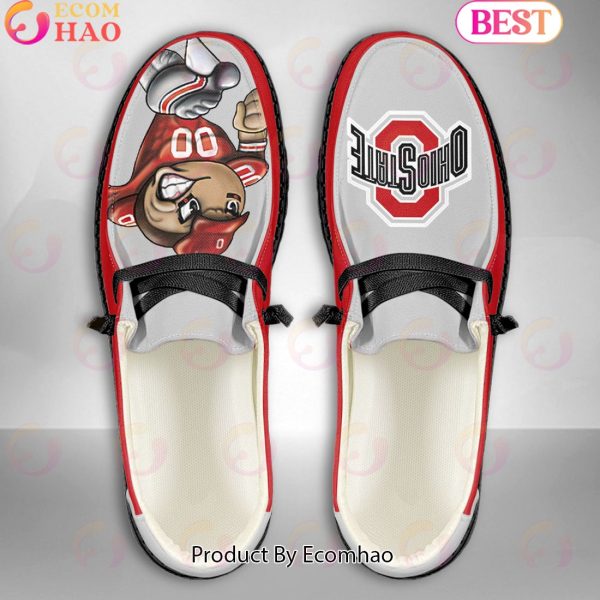 NCAA Ohio State Buckeyes Mascot Design Custom Name Hey Dude Shoes