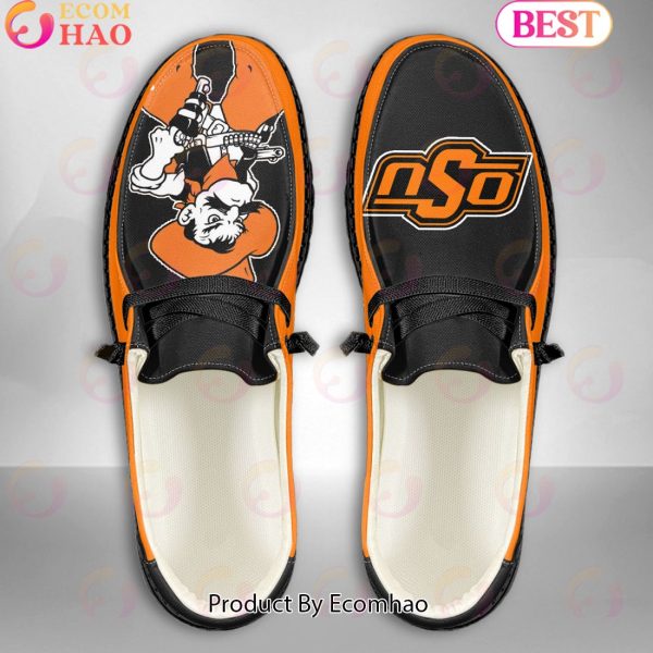 NCAA Oklahoma State Cowboys Mascot Design Custom Name Hey Dude Shoes