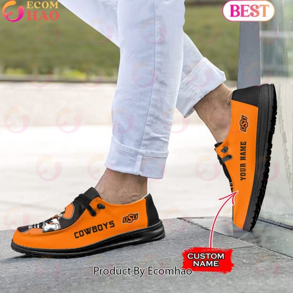 NCAA Oklahoma State Cowboys Mascot Design Custom Name Hey Dude Shoes