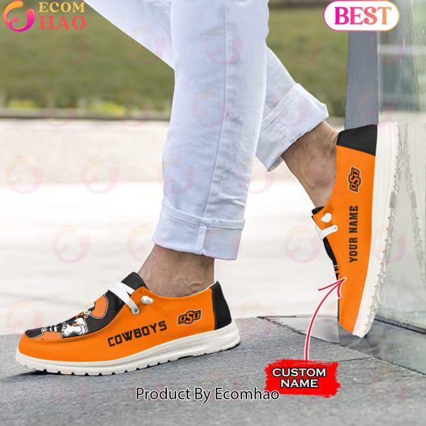 NCAA Oklahoma State Cowboys Mascot Design Custom Name Hey Dude Shoes