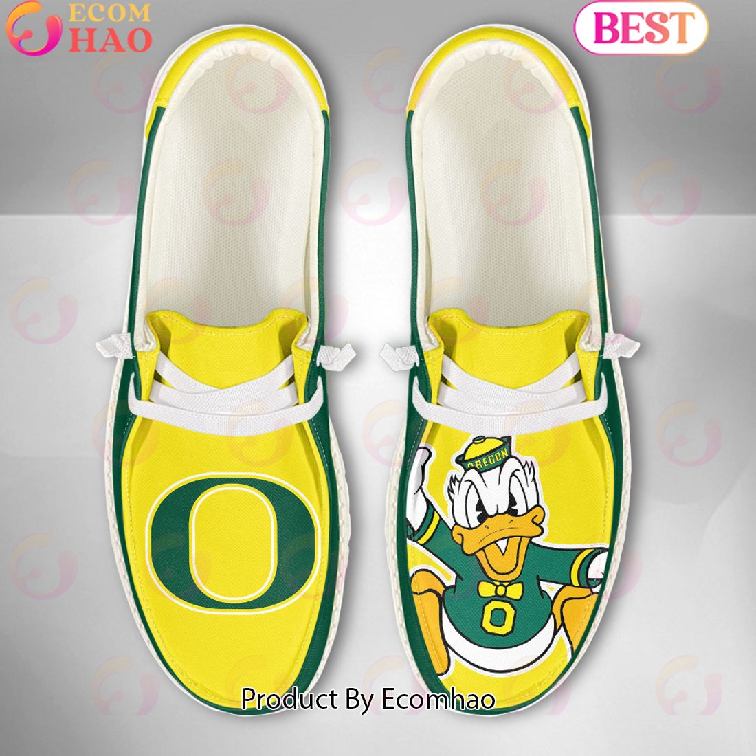 NCAA Oregon Ducks Mascot Design Custom Name Hey Dude Shoes