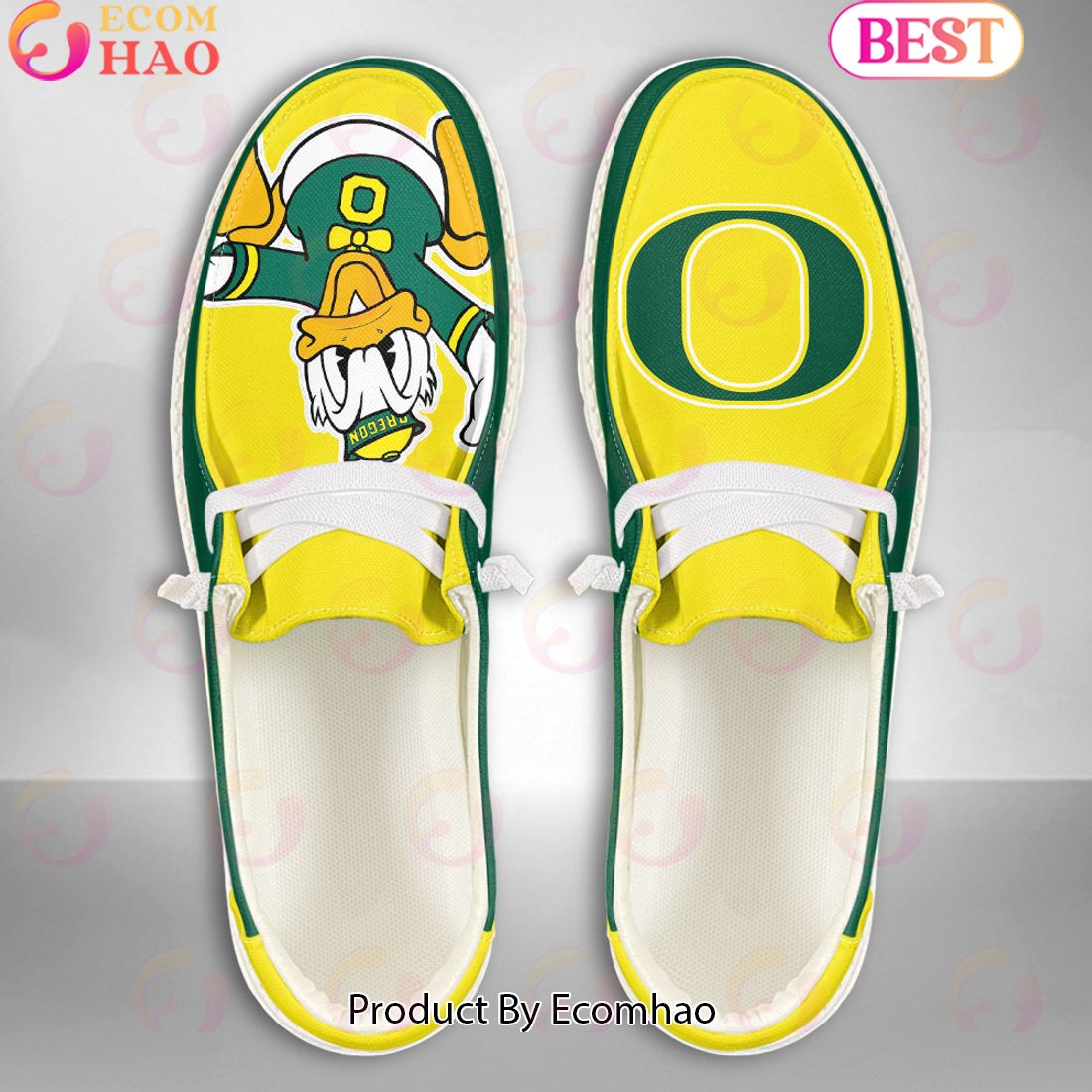 NCAA Oregon Ducks Mascot Design Custom Name Hey Dude Shoes