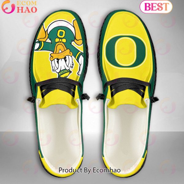 NCAA Oregon Ducks Mascot Design Custom Name Hey Dude Shoes