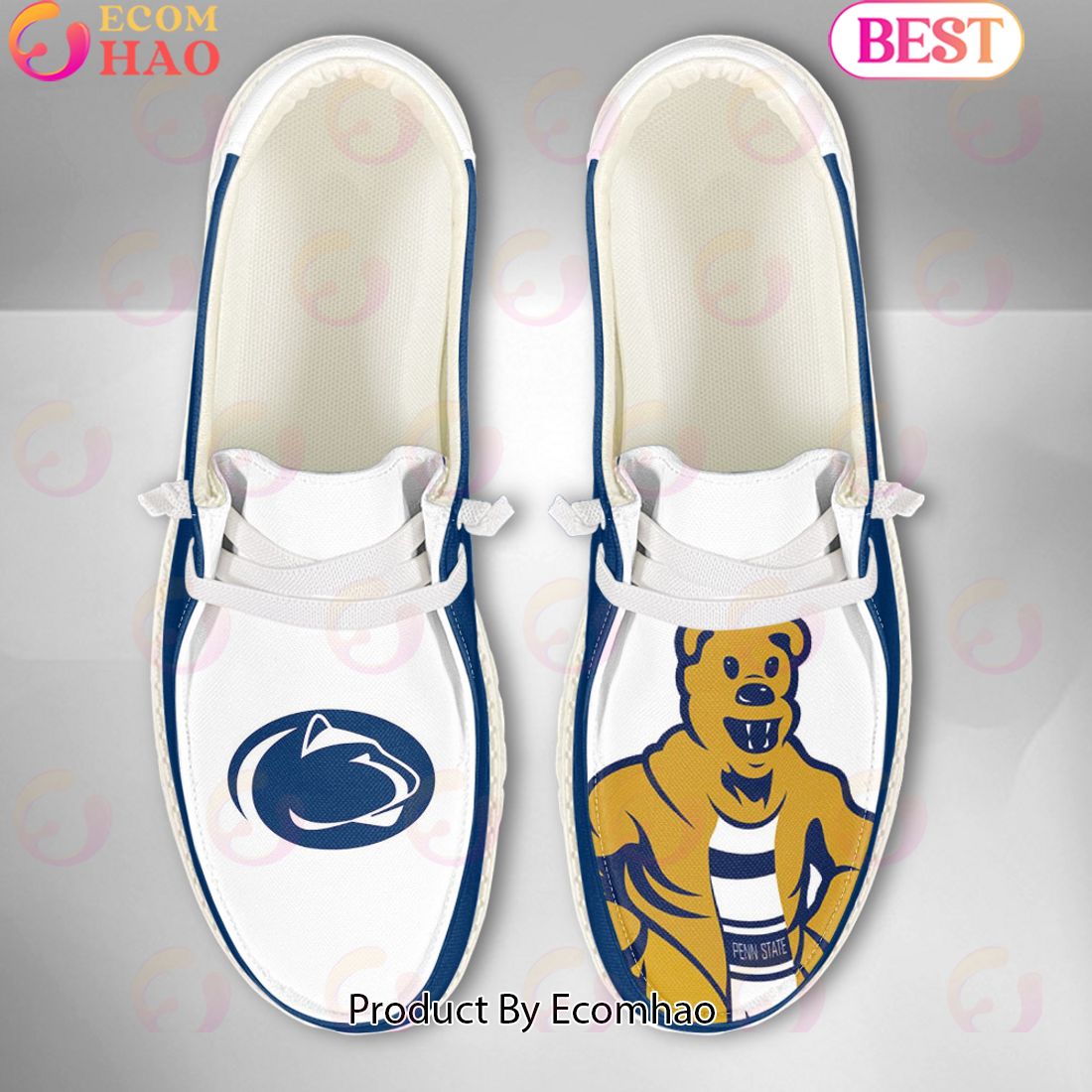 NCAA Penn State Nittany Lions Mascot Design Custom Name Hey Dude Shoes