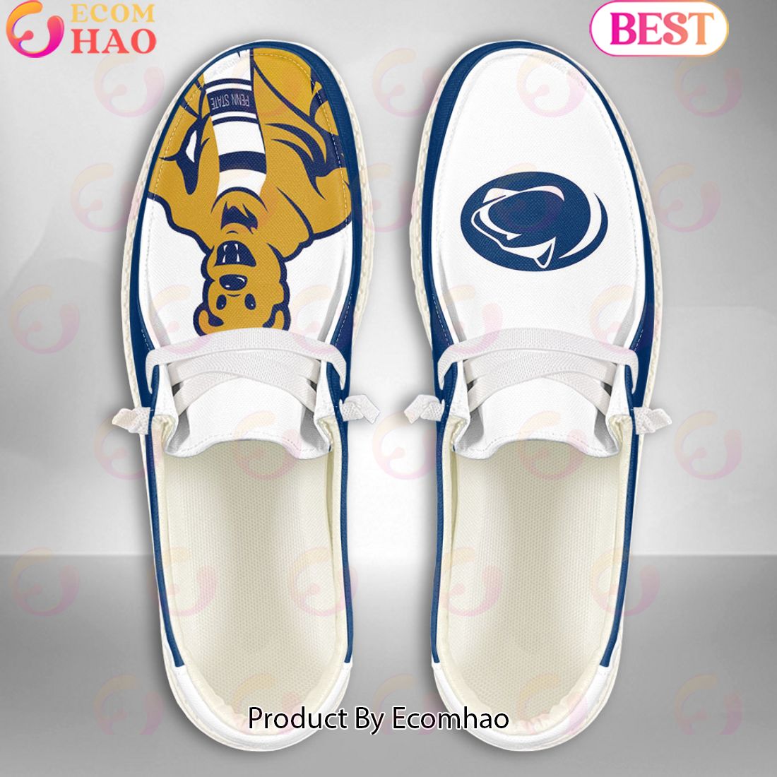 NCAA Penn State Nittany Lions Mascot Design Custom Name Hey Dude Shoes