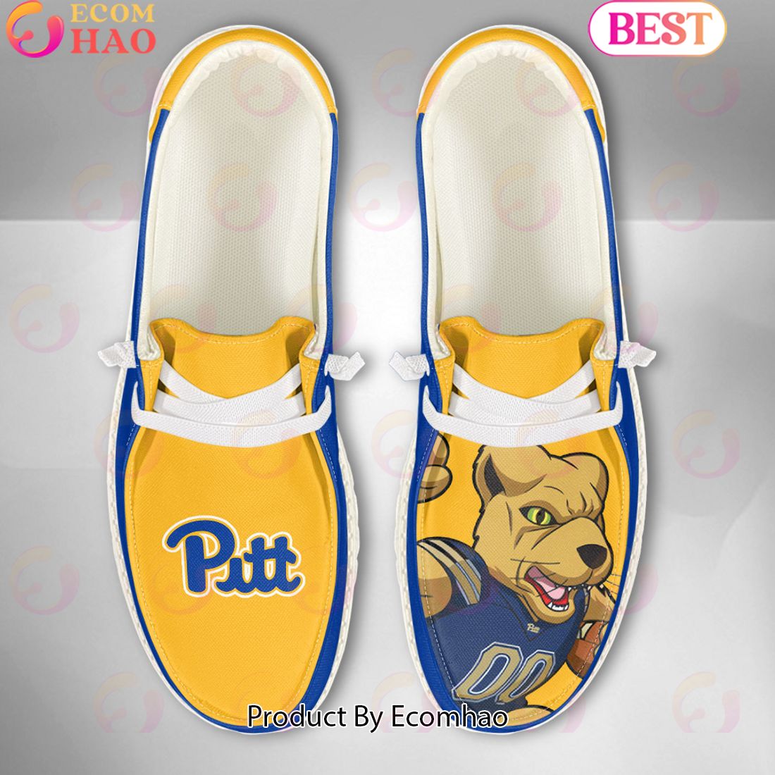 NCAA Pittsburgh Panthers Mascot Design Custom Name Hey Dude Shoes