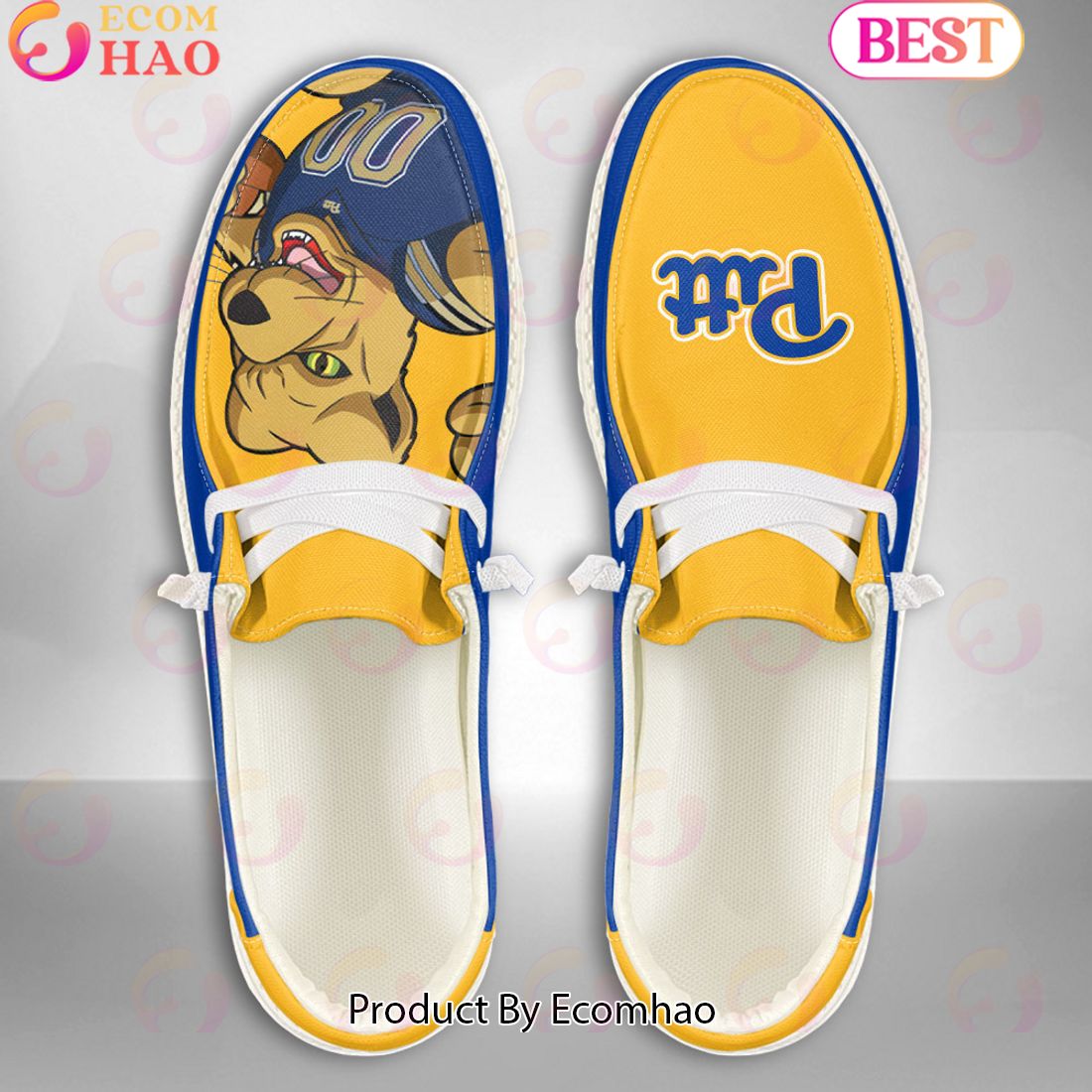 NCAA Pittsburgh Panthers Mascot Design Custom Name Hey Dude Shoes