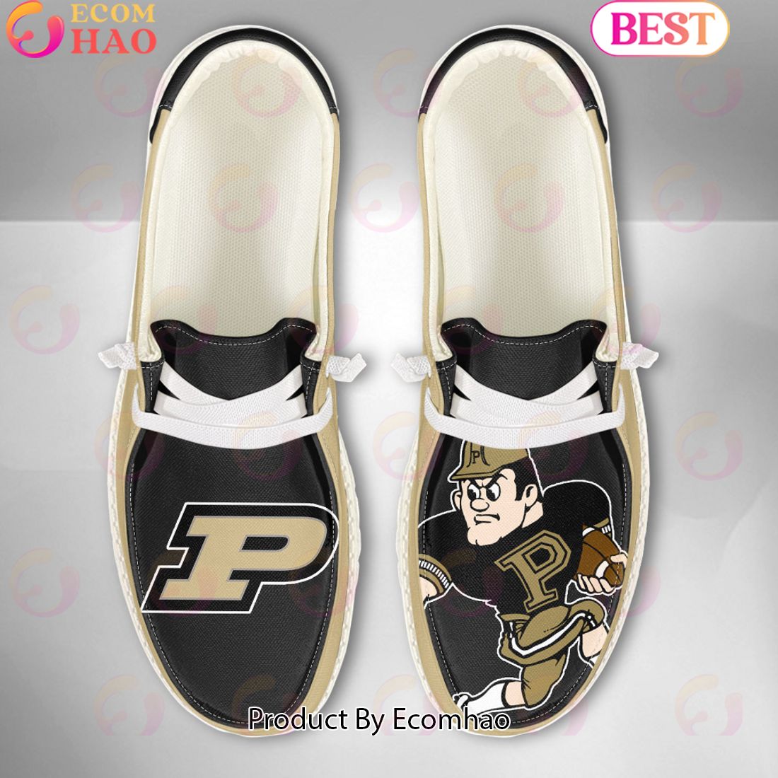 NCAA Purdue Boilermakers Mascot Design Custom Name Hey Dude Shoes