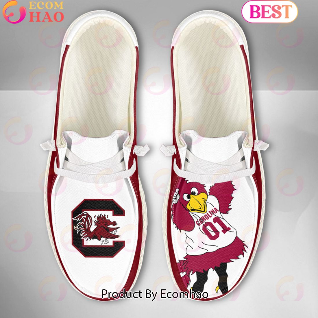 NCAA South Carolina Gamecocks Mascot Design Custom Name Hey Dude Shoes