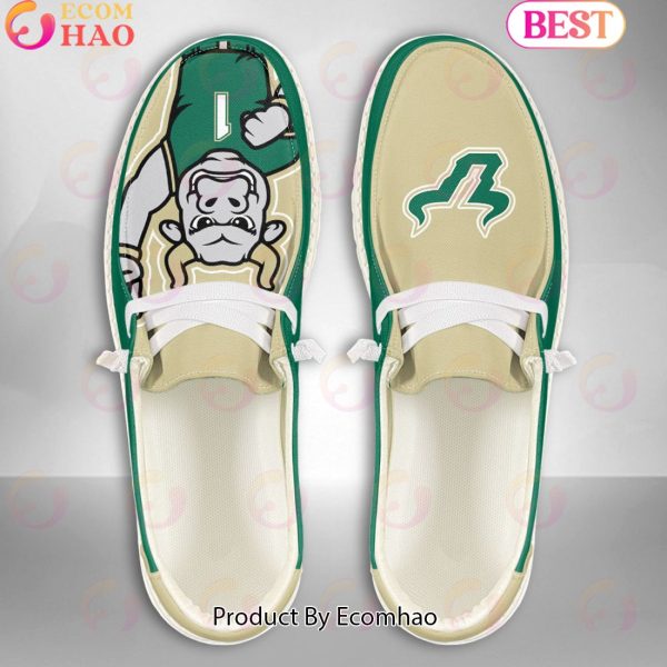 NCAA South Florida Bulls Mascot Design Custom Name Hey Dude Shoes