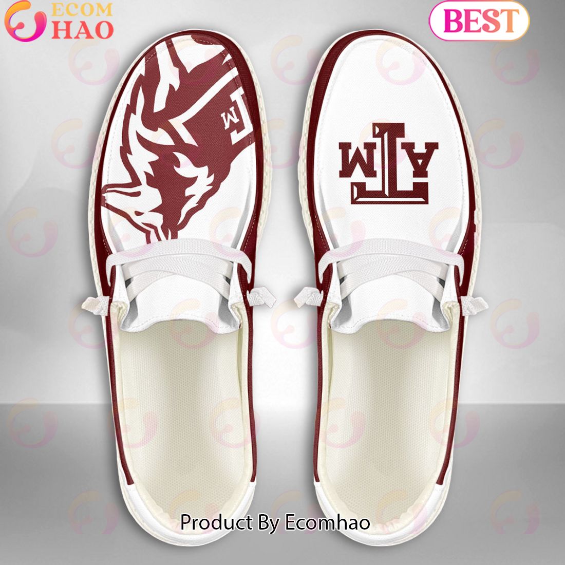 NCAA Texas A&M Aggies Mascot Design Custom Name Hey Dude Shoes