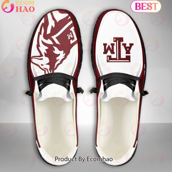 NCAA Texas A&M Aggies Mascot Design Custom Name Hey Dude Shoes
