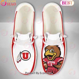 NCAA Utah Utes Mascot Design Custom Name Hey Dude Shoes