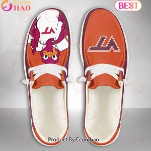 NCAA Virginia Tech Hokies Mascot Design Custom Name Hey Dude Shoes