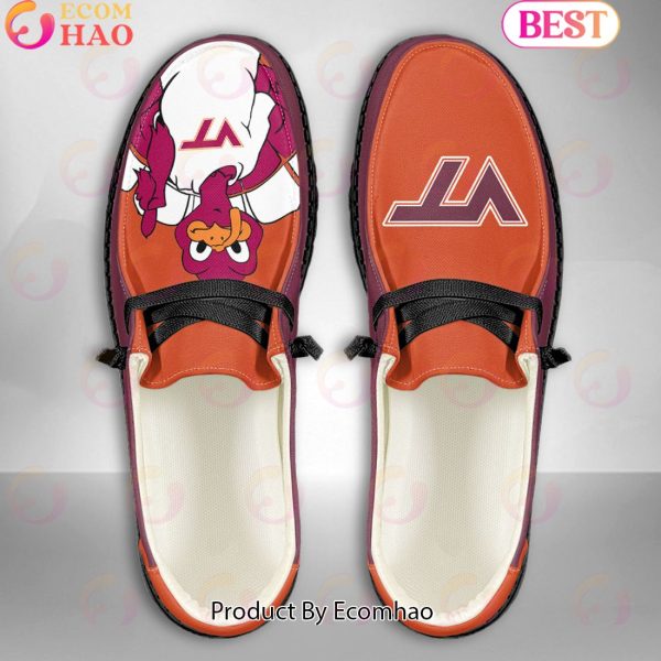 NCAA Virginia Tech Hokies Mascot Design Custom Name Hey Dude Shoes
