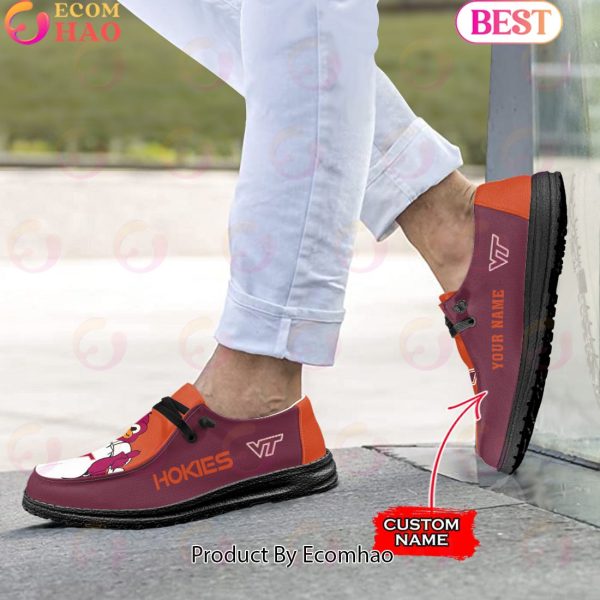 NCAA Virginia Tech Hokies Mascot Design Custom Name Hey Dude Shoes
