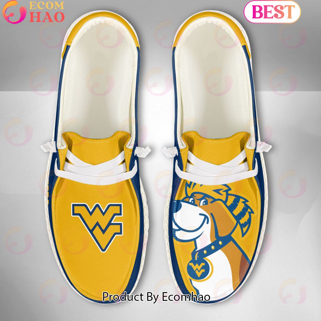 NCAA West Virginia Mountaineers Mascot Design Custom Name Hey Dude Shoes