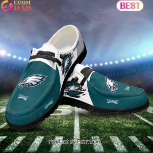 NFL Philadelphia Eagles Broken Wall Logo Design Hey Dude Shoes Custom Your Name