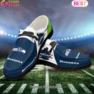 NFL Seattle Seahawks Broken Wall Logo Design Hey Dude Shoes Custom Your Name
