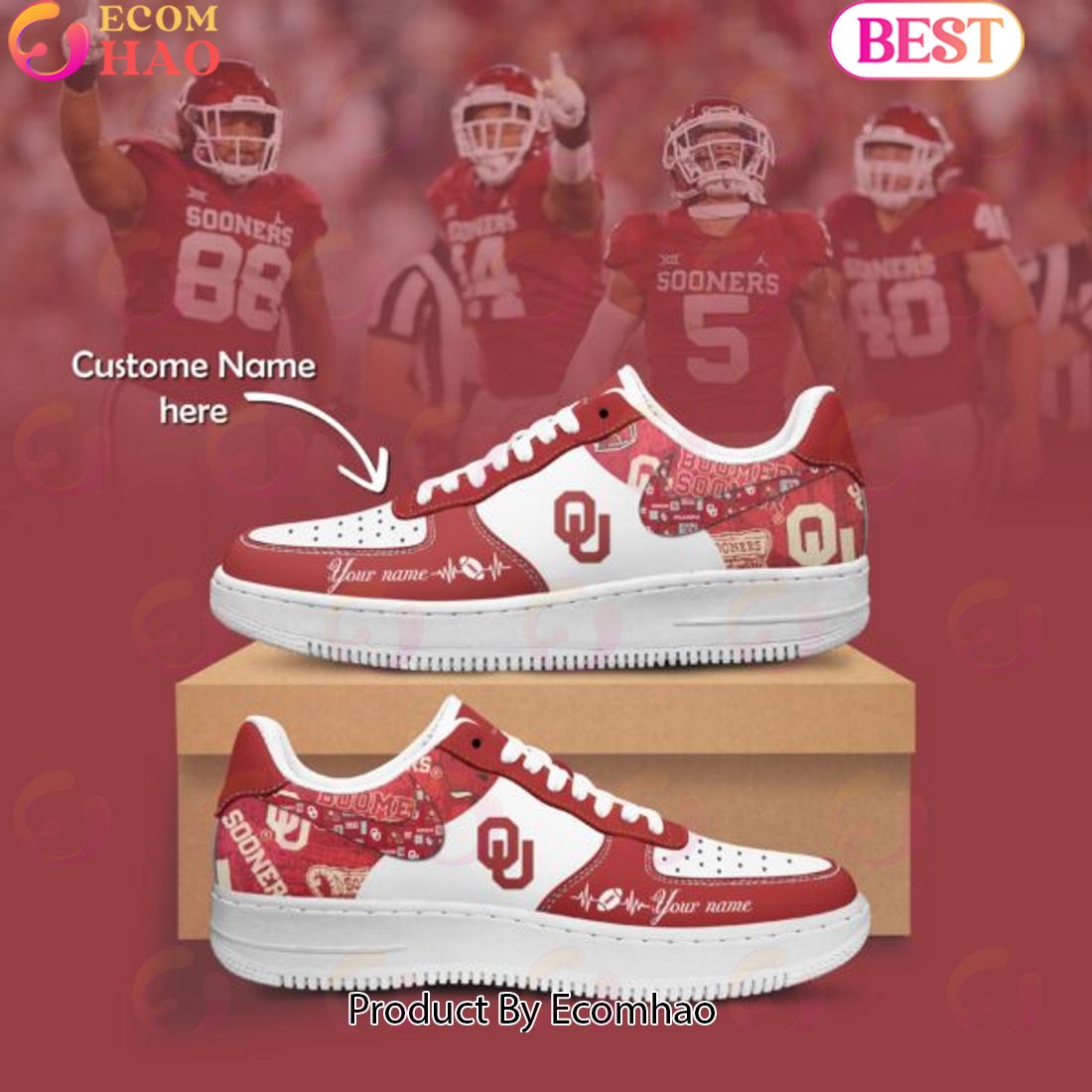 Custom Name NCAA Oklahoma Sooners Special Design Air Force 1