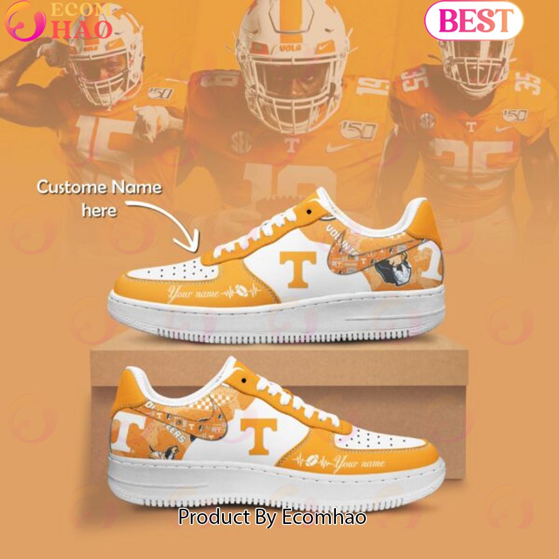 Custom Name NCAA Tennessee Volunteers Special Design Air Force 1