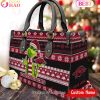 NCAA Auburn Tigers Grinch Christmas Women Leather Hand Bag