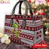 NCAA Michigan Wolverines Grinch Christmas Women Leather Hand Bag