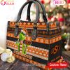 NCAA Ohio State Buckeyes Grinch Christmas Women Leather Hand Bag