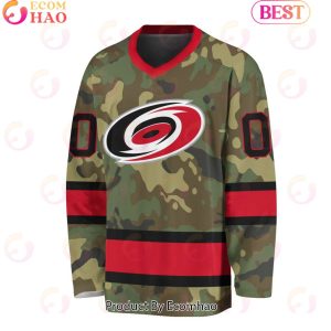 NHL Carolina Hurricanes Special Camo Design V-neck Long Sleeve