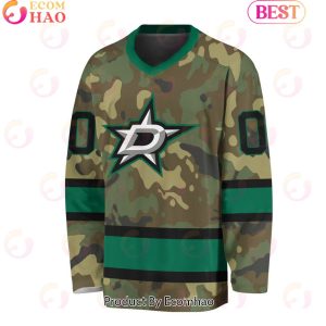 NHL Dallas Stars Special Camo Design V-neck Long Sleeve
