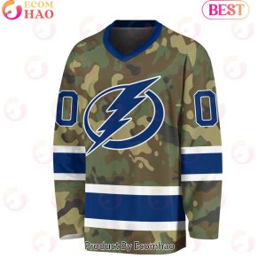 SALE Custom NHL Tampa Bay Lightning Special Camo V-Neck Long Sleeve -  Beetrendstore Store