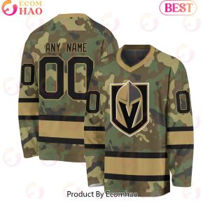 NHL Vegas Golden Knights Special Camo Design V-neck Long Sleeve