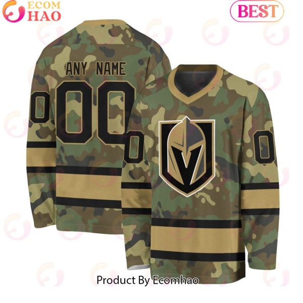 NHL Vegas Golden Knights Special Camo Design V-neck Long Sleeve