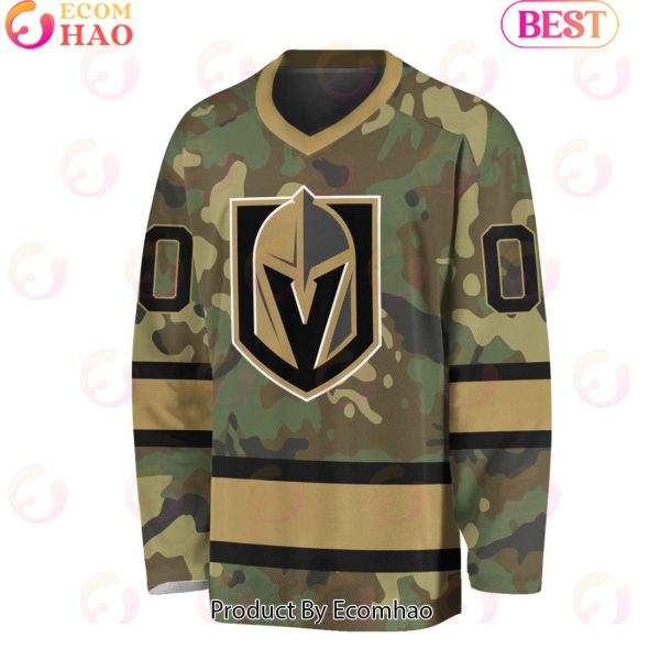 NHL Vegas Golden Knights Special Camo Design V-neck Long Sleeve
