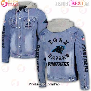 NFL Carolina Panthers Born x Raised Hooded Full-Button Denim Jacket