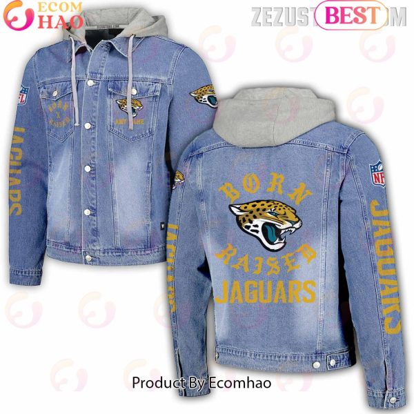 NFL Jacksonville Jaguars Born x Raised Hooded Full-Button Denim Jacket