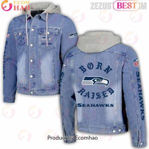 NFL Seattle Seahawks Born x Raised Hooded Full-Button Denim Jacket