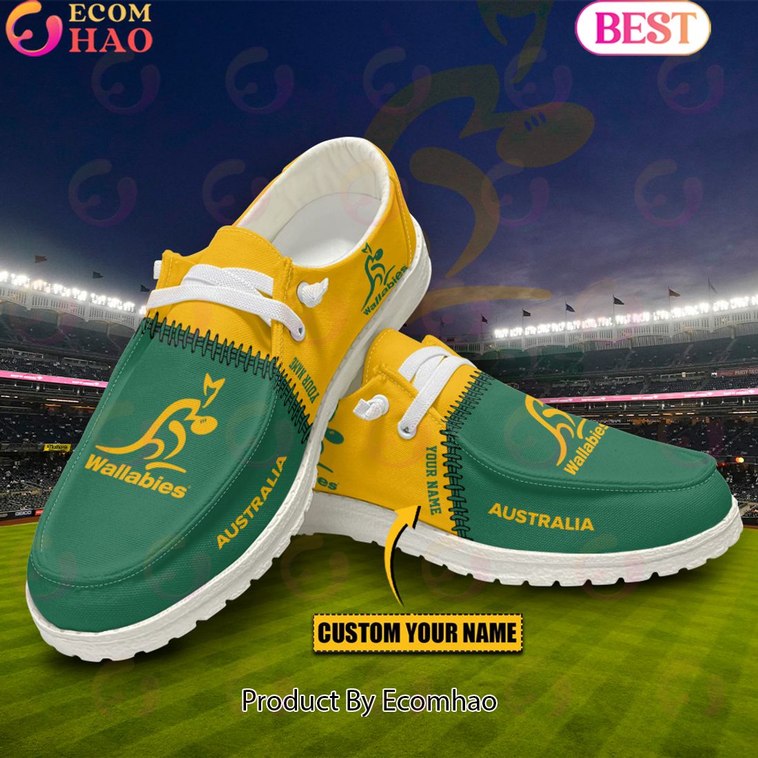 Rugby World Cup Australia Custom Name Hey Dude Shoes