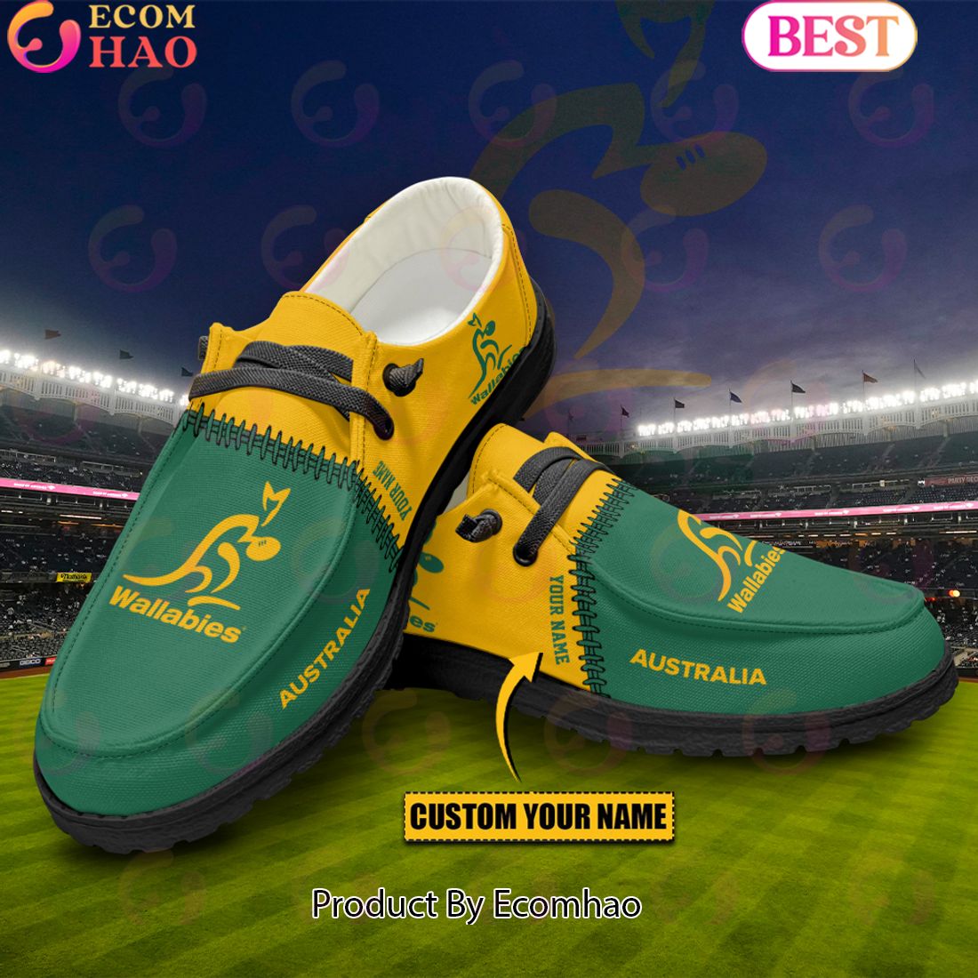 Rugby World Cup Australia Custom Name Hey Dude Shoes