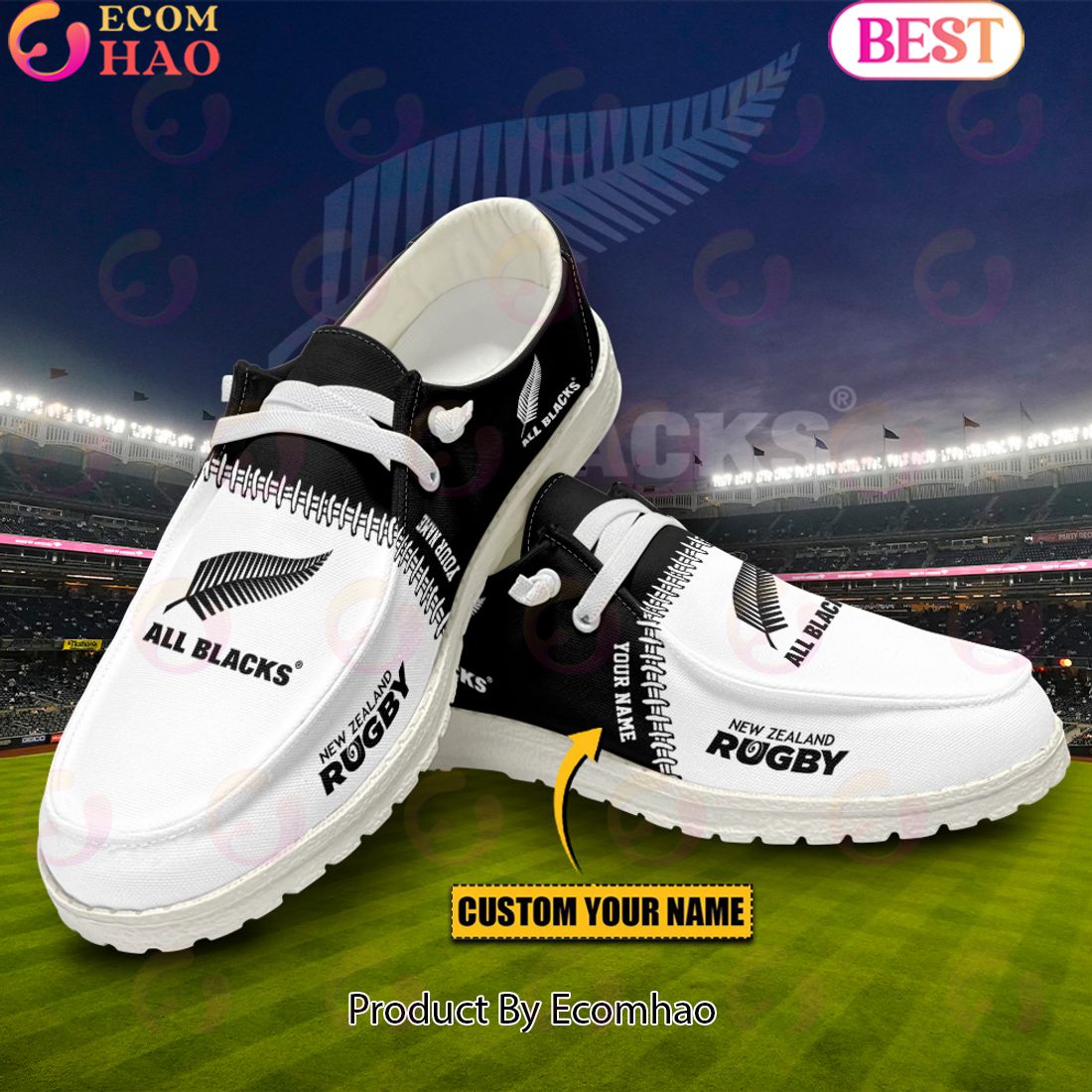 Rugby World Cup New Zealand Custom Name Hey Dude Shoes